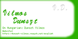 vilmos dunszt business card